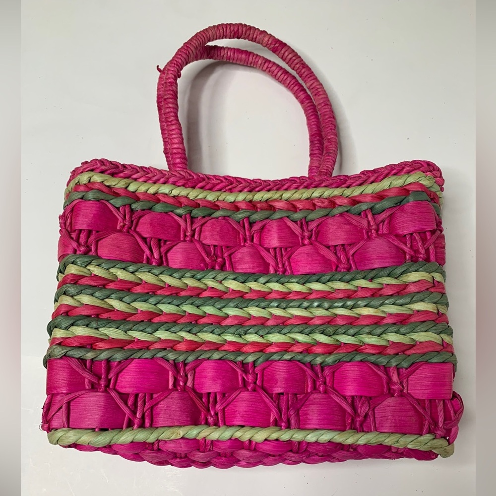 Cornhusk basket woven  Women’s bag. Vintage